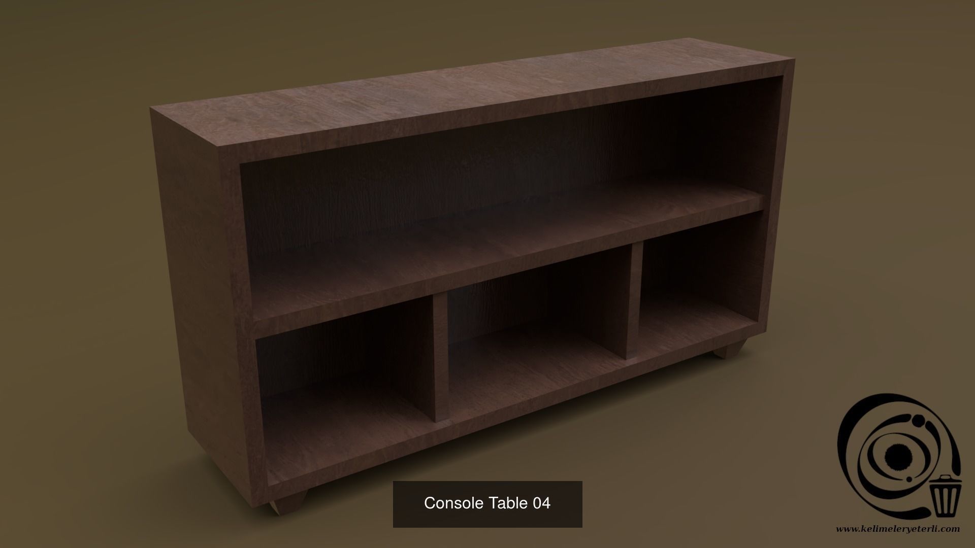Console Table Set 01 3D Model Collection_3