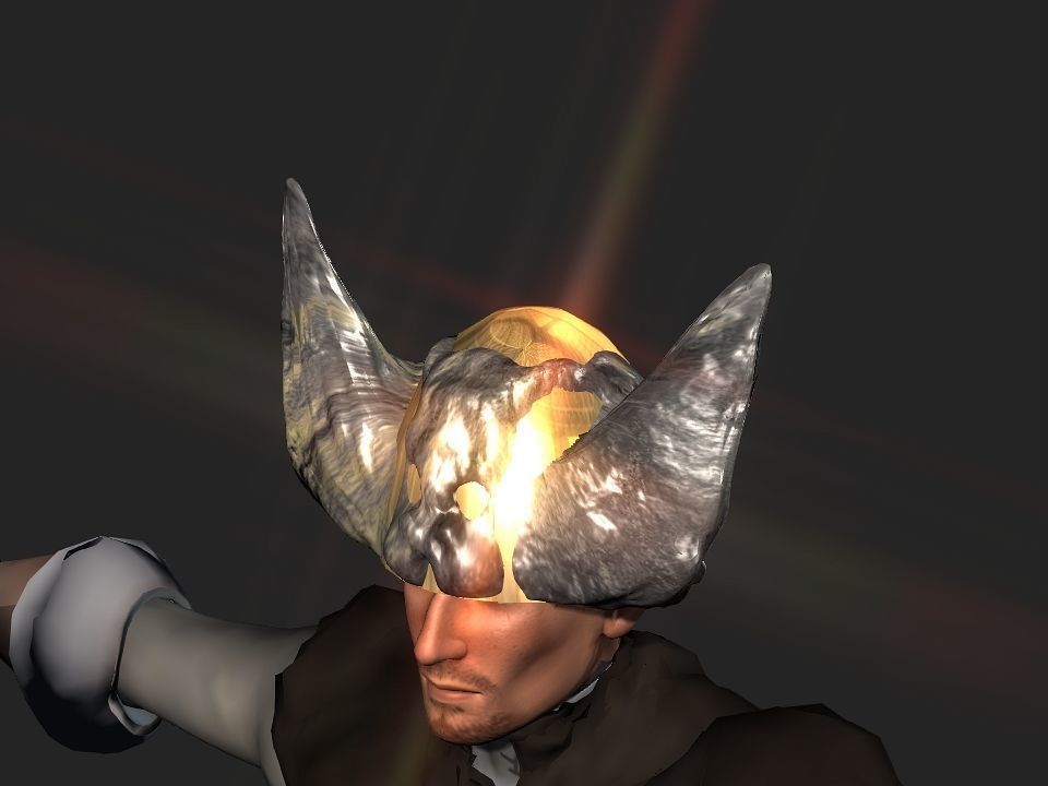 Winged bear viking helm 3D print 3D print model_16