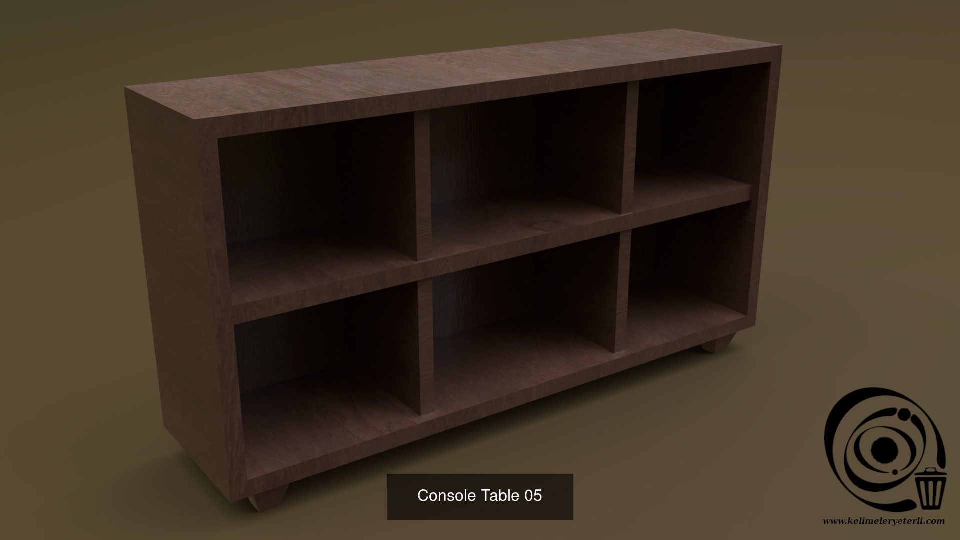 Console Table Set 02 3D Model Collection_3