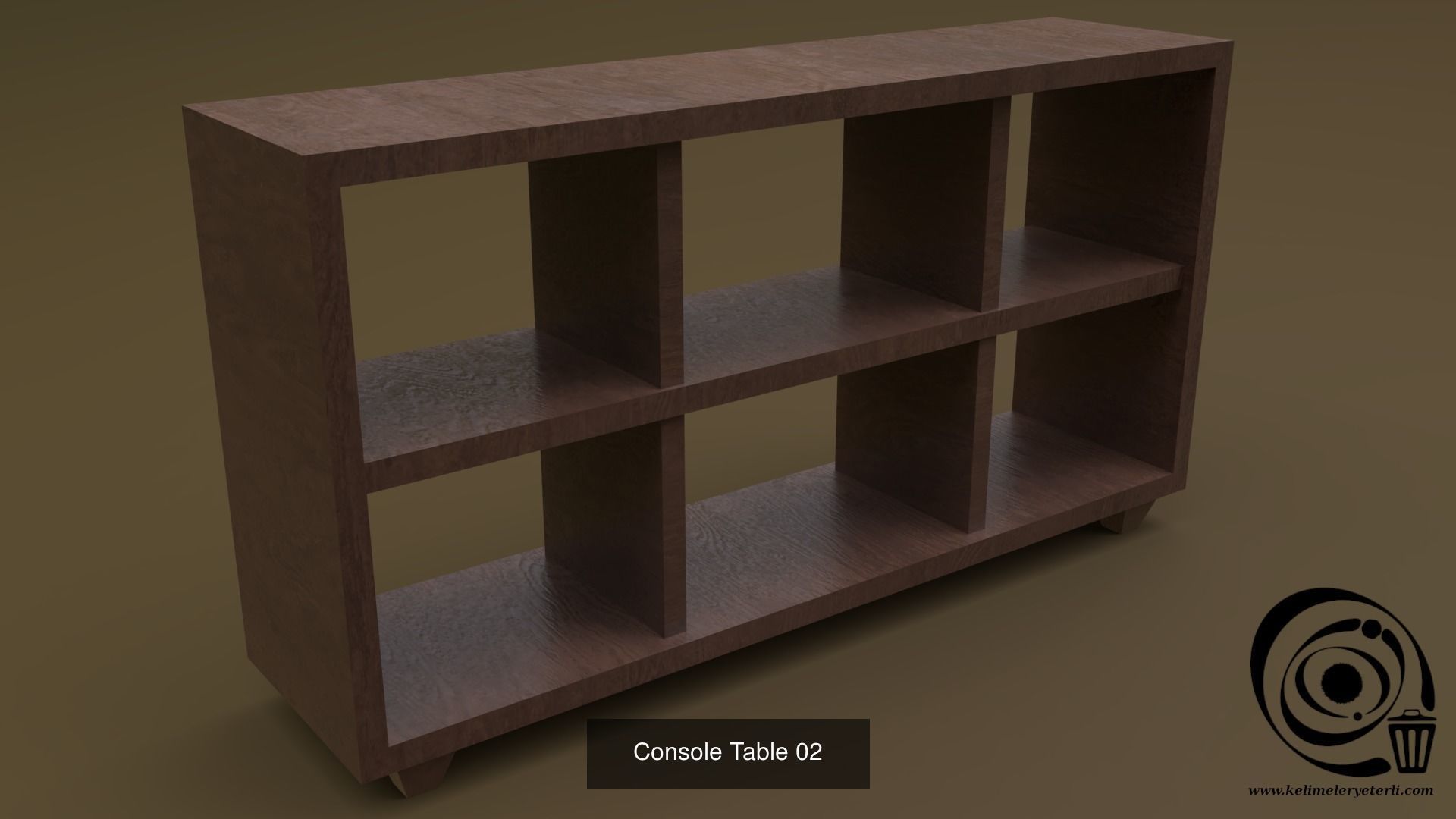 Console Table Set 02 3D Model Collection_2