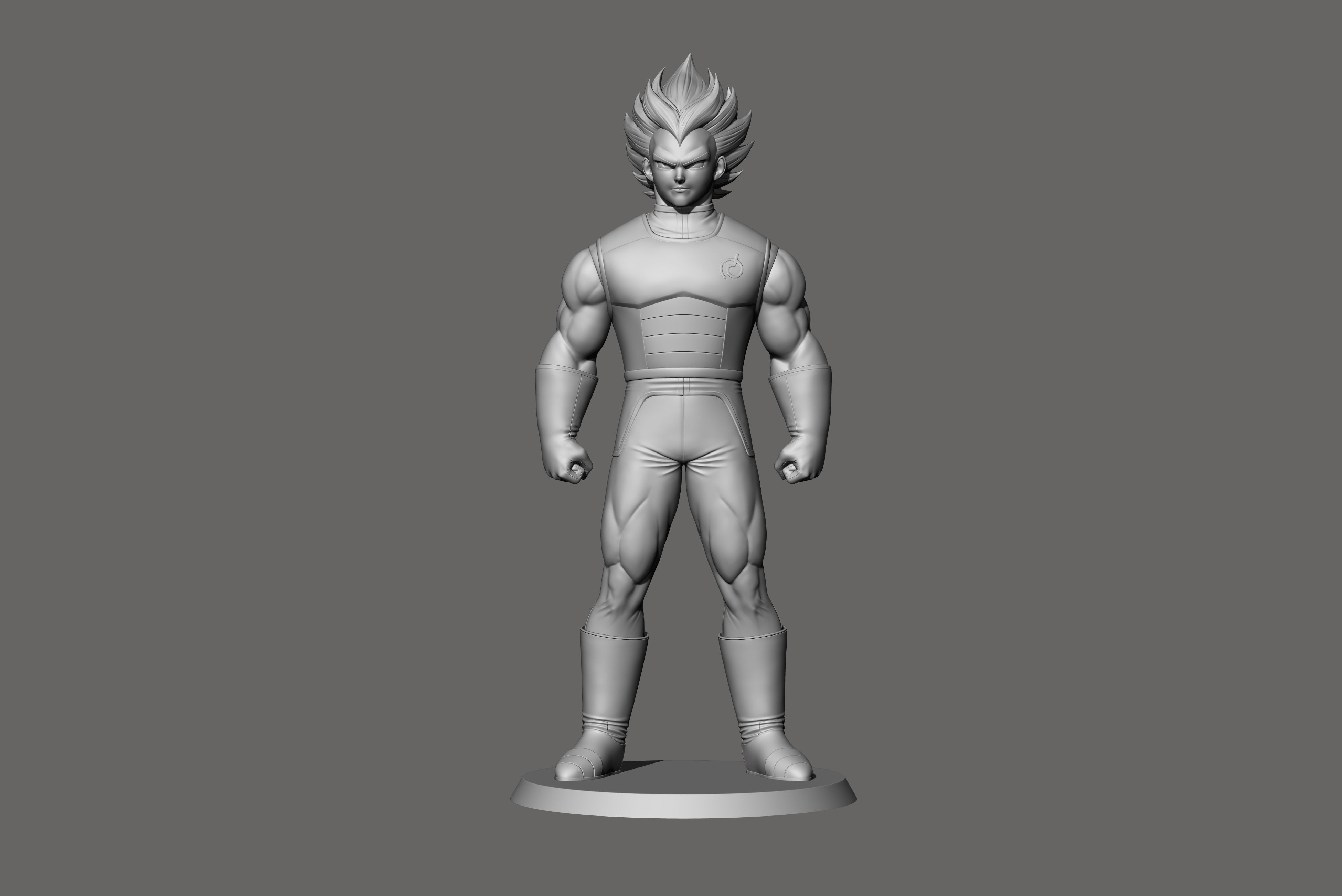 Vegeta dragon ball statue 3D print model_3