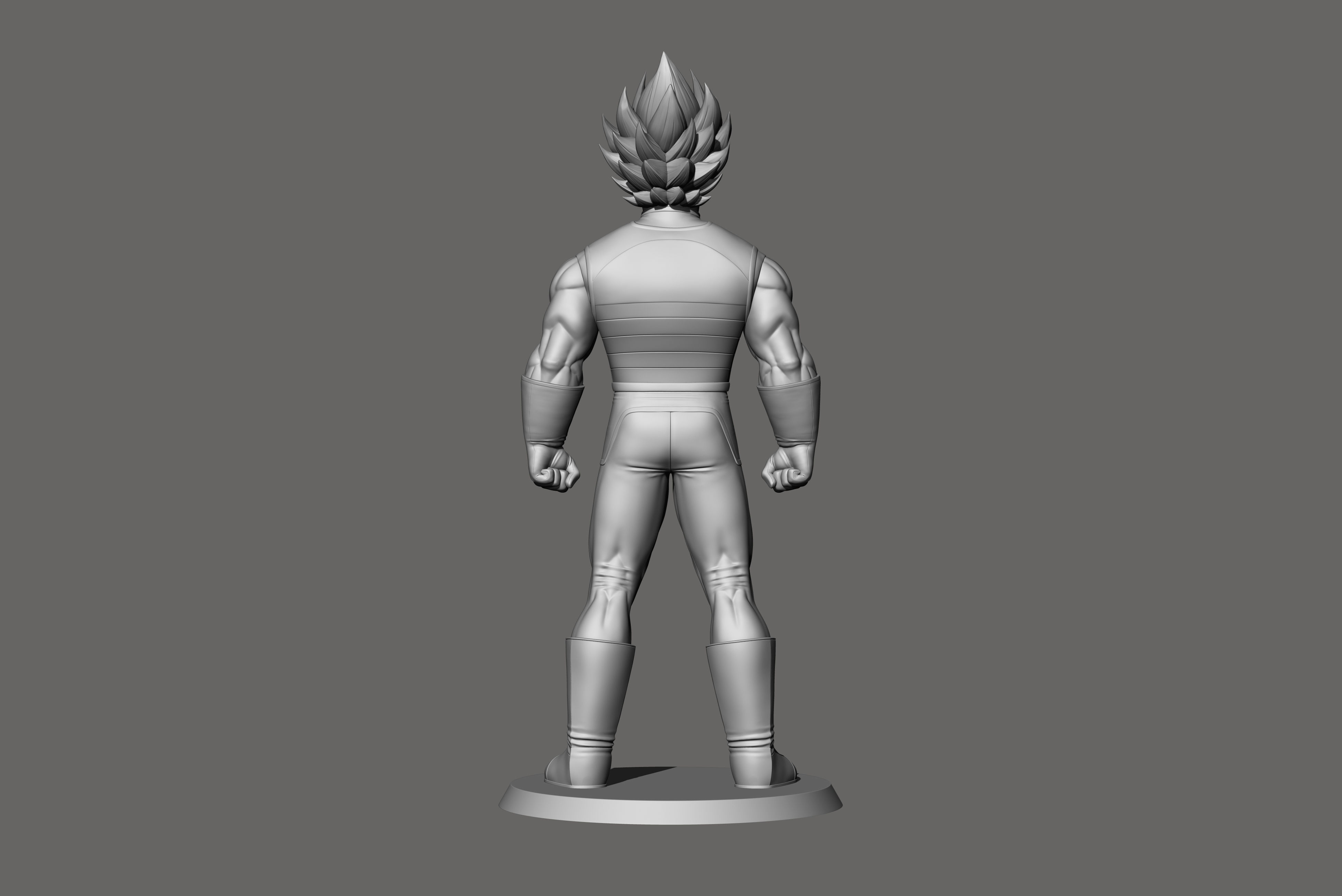 Vegeta dragon ball statue 3D print model_6