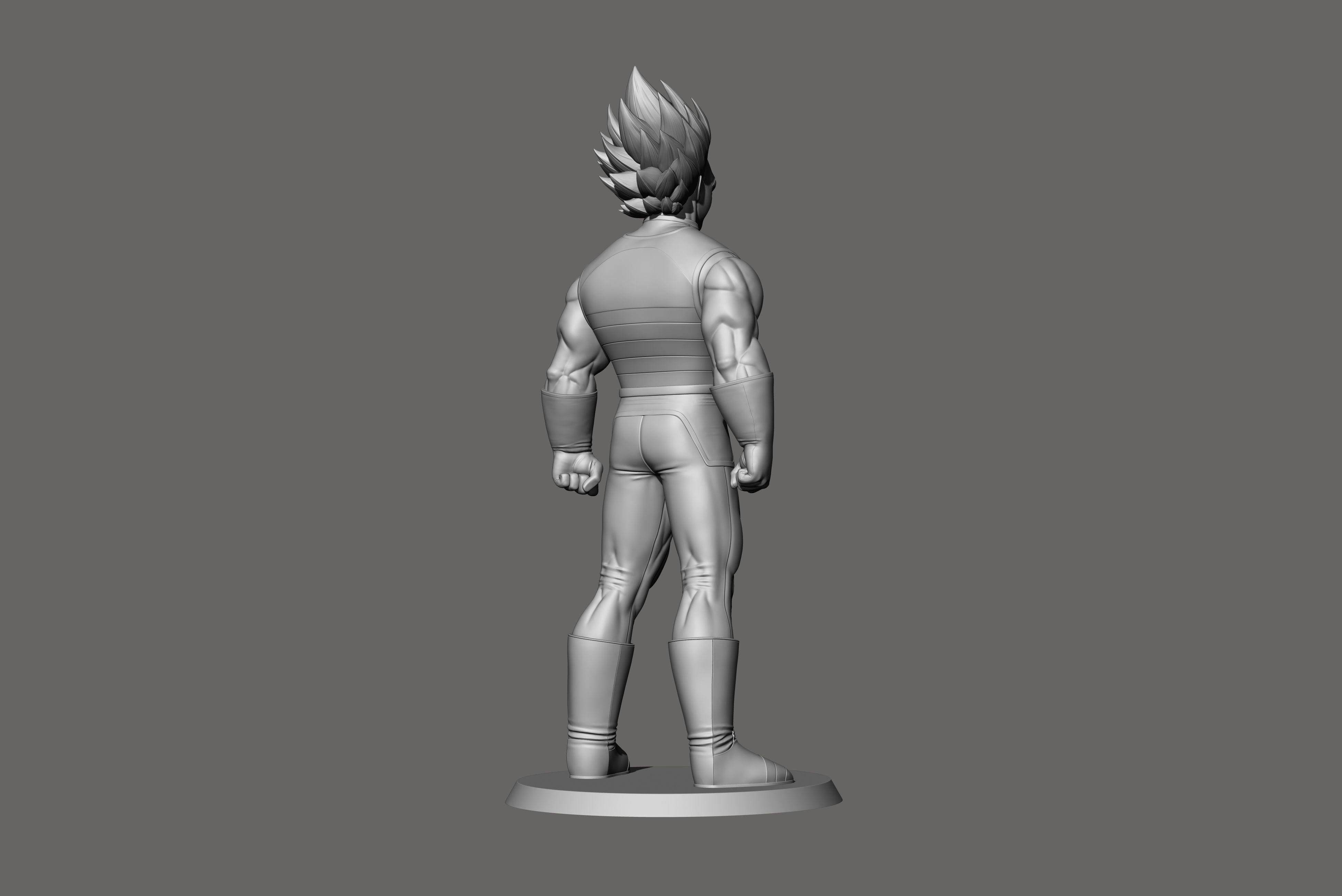 Vegeta dragon ball statue 3D print model_5