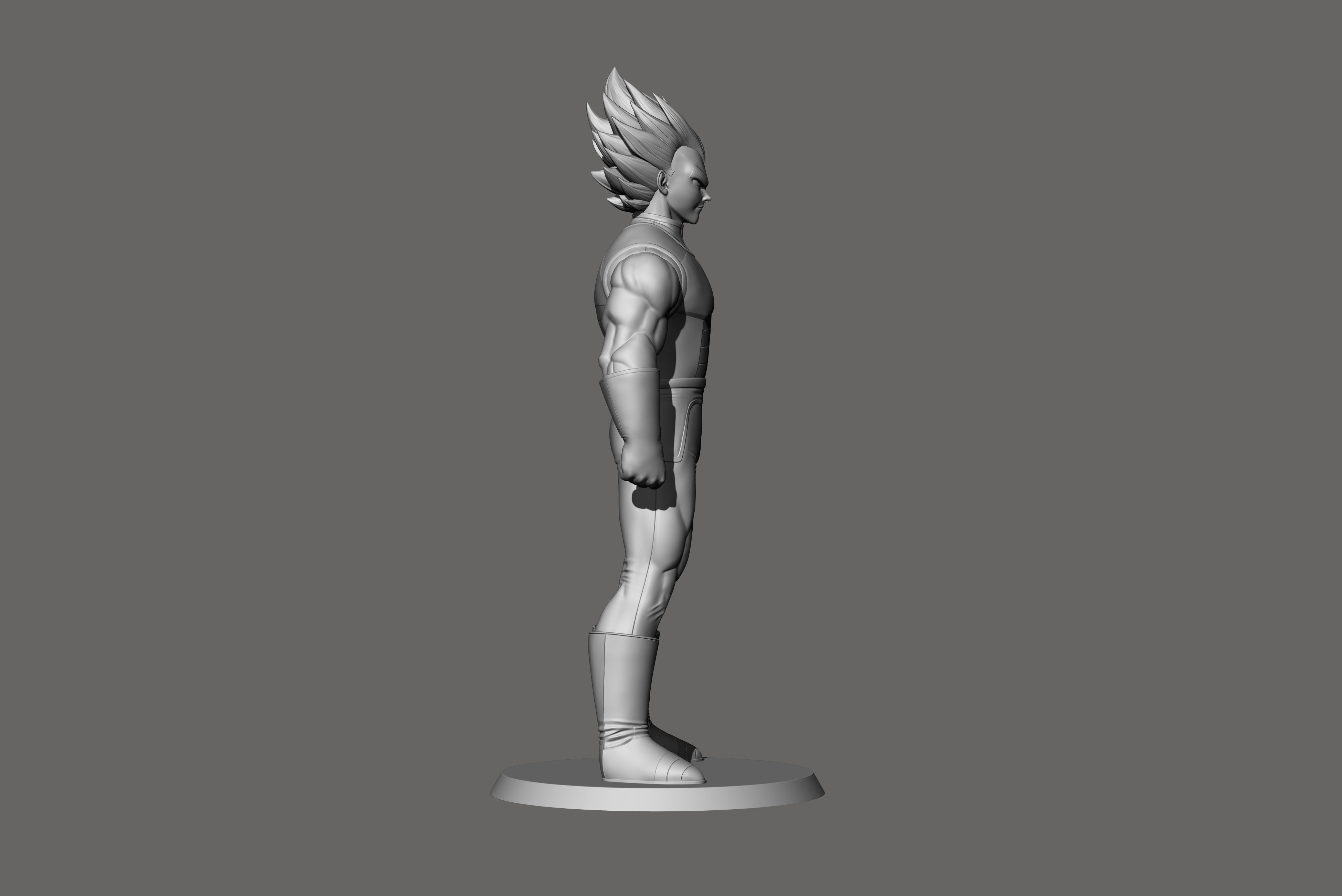 Vegeta dragon ball statue 3D print model_4