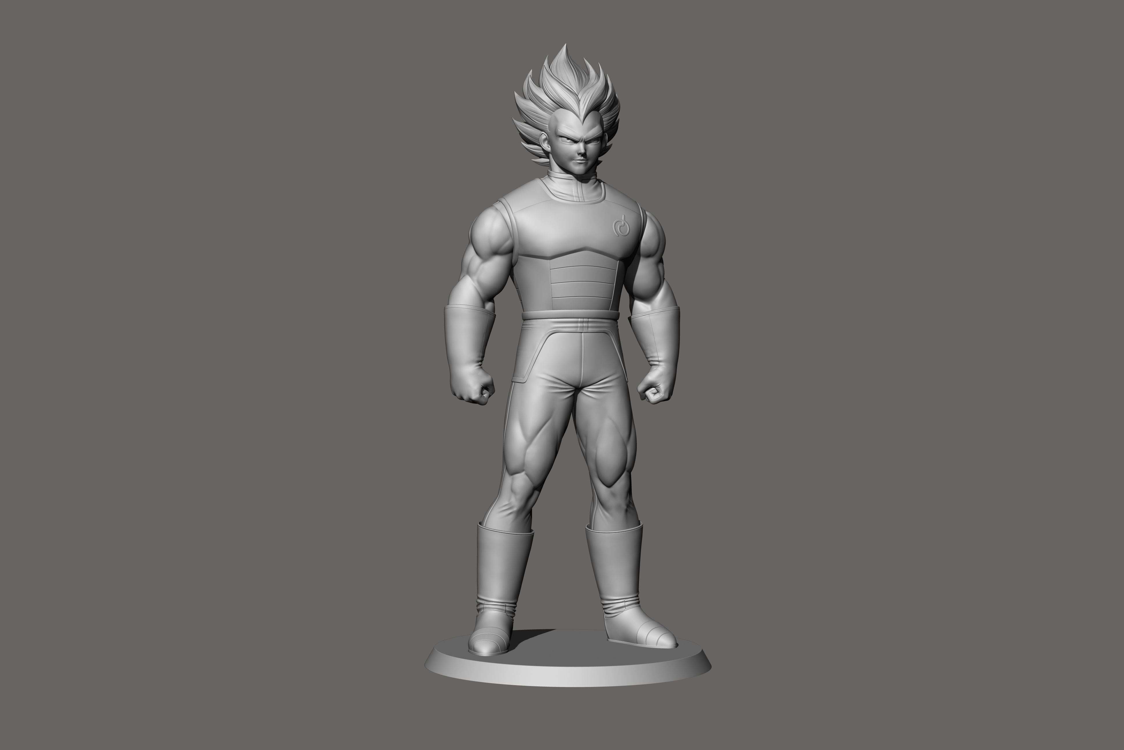 Vegeta dragon ball statue 3D print model_2
