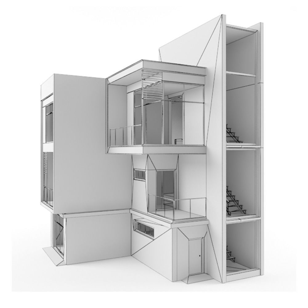 House Modern Villa 02 Low-poly 3D model_5