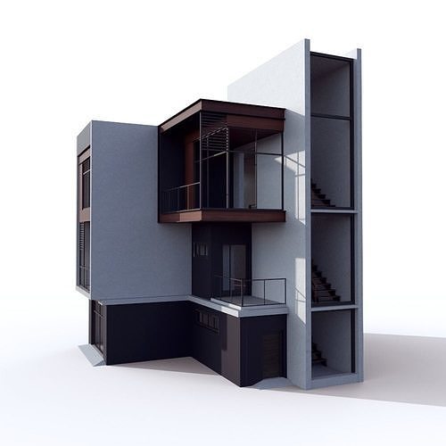 House Modern Villa 02 Low-poly 3D model