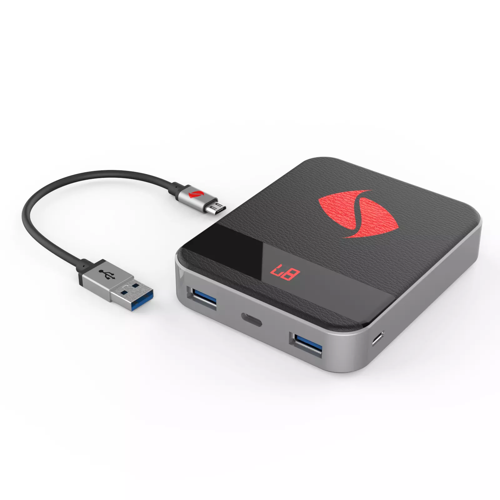 Power bank and USB 3D model