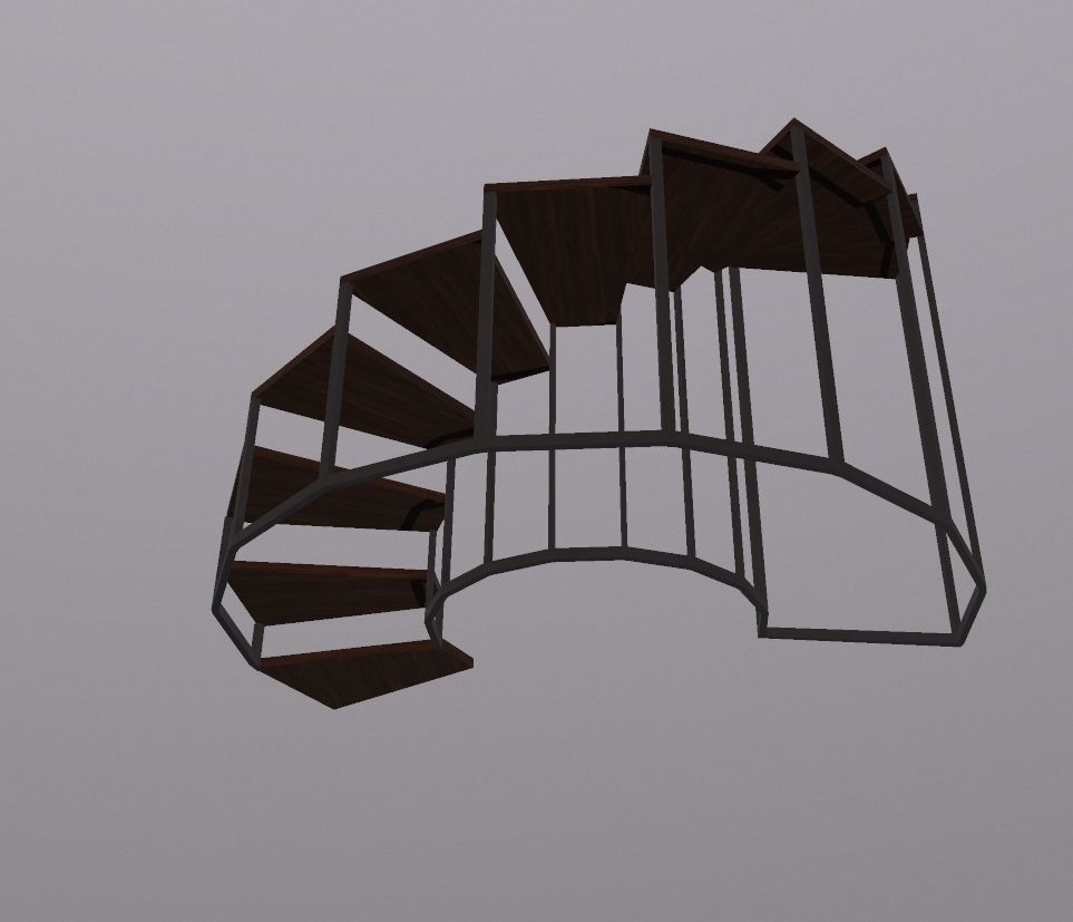A Twisted Stairs 3D model_1