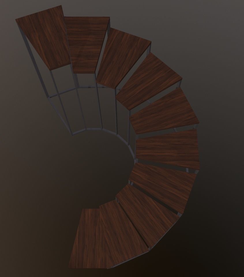 A Twisted Stairs 3D model_3