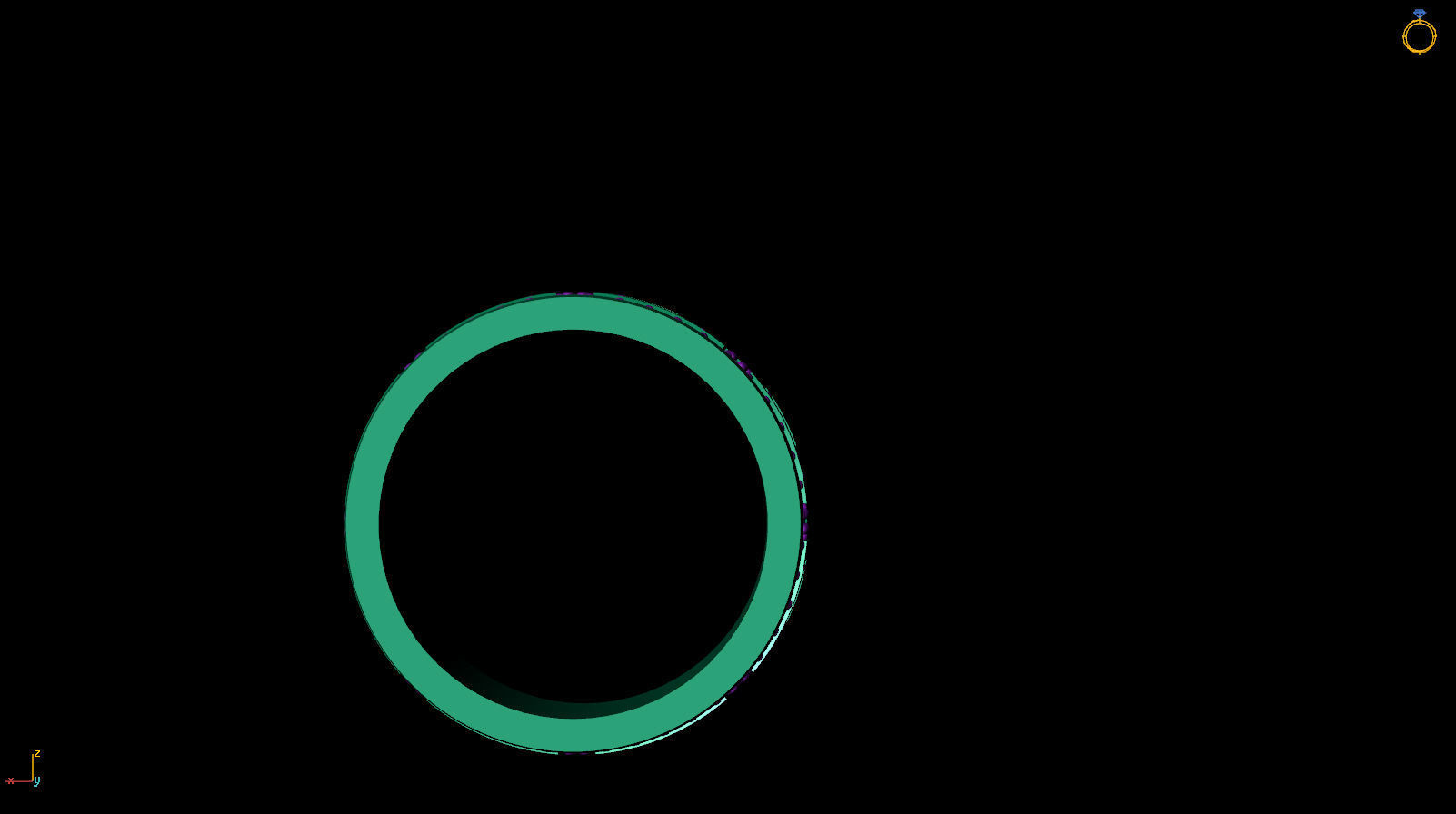 Ring Band R 0050 3D print model_8