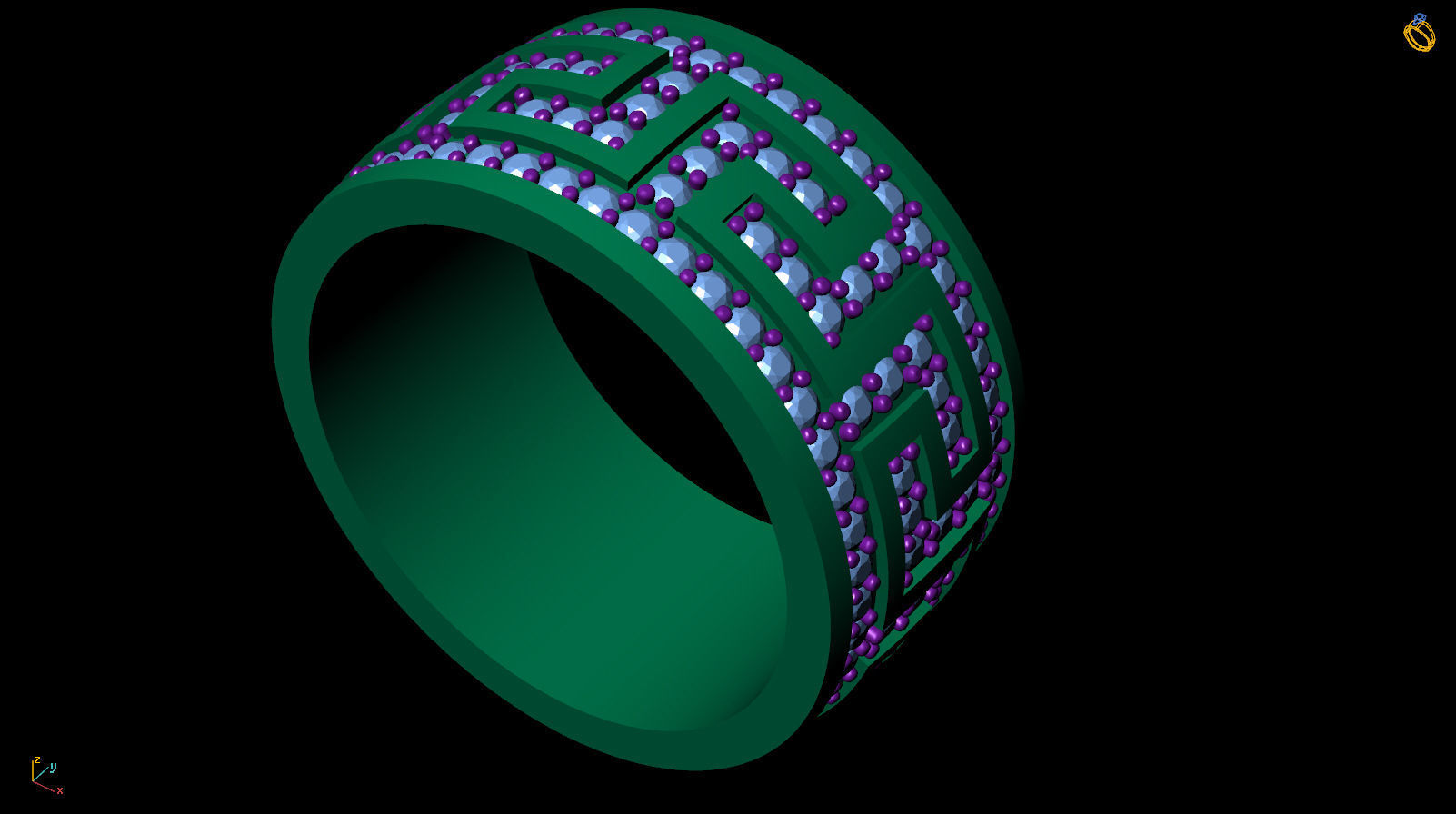 Ring Band R 0050 3D print model_10