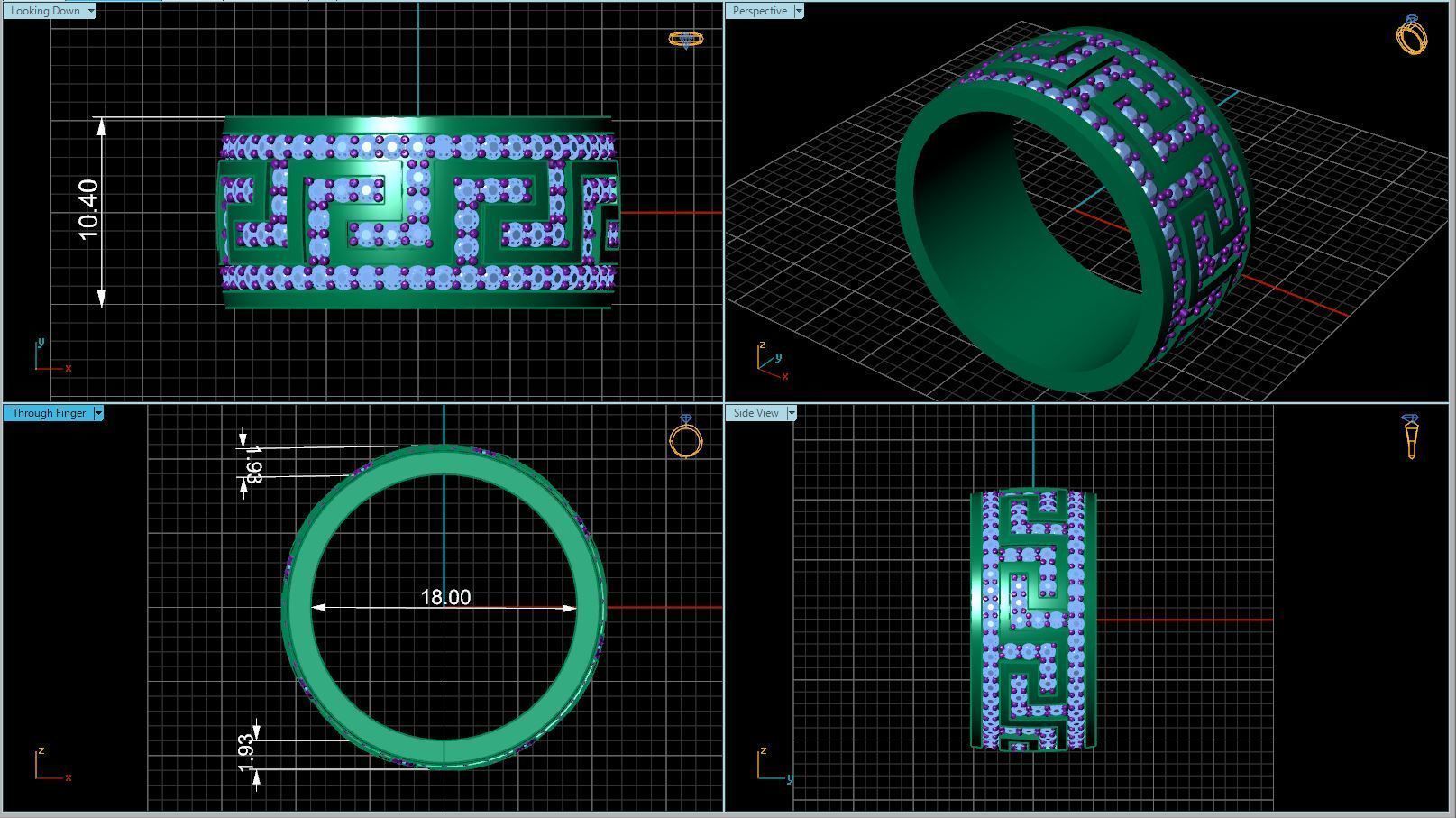 Ring Band R 0050 3D print model_4