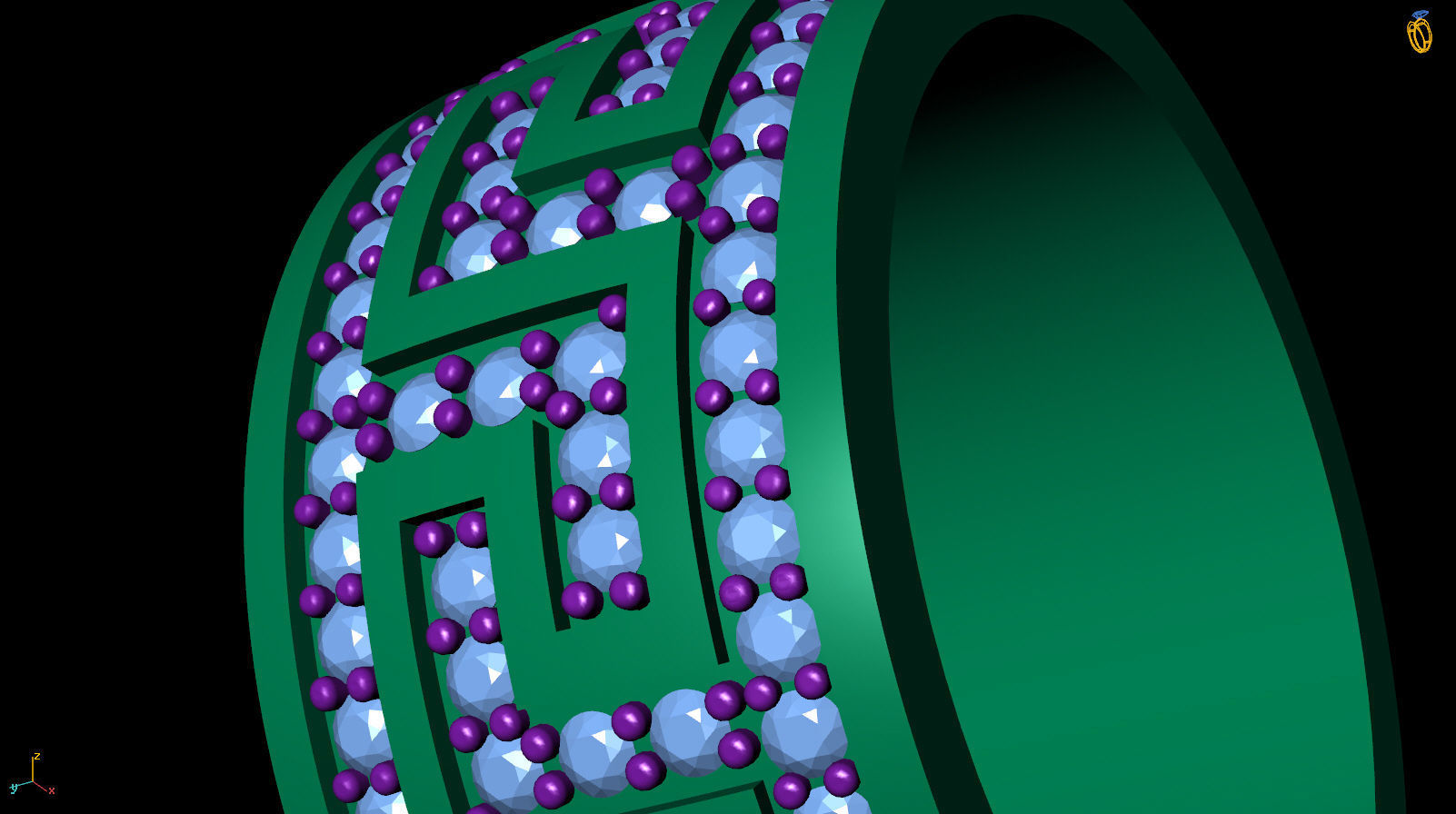 Ring Band R 0050 3D print model_7