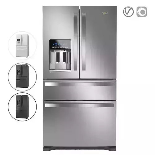 Whirlpool French Door Refrigerator 3D model