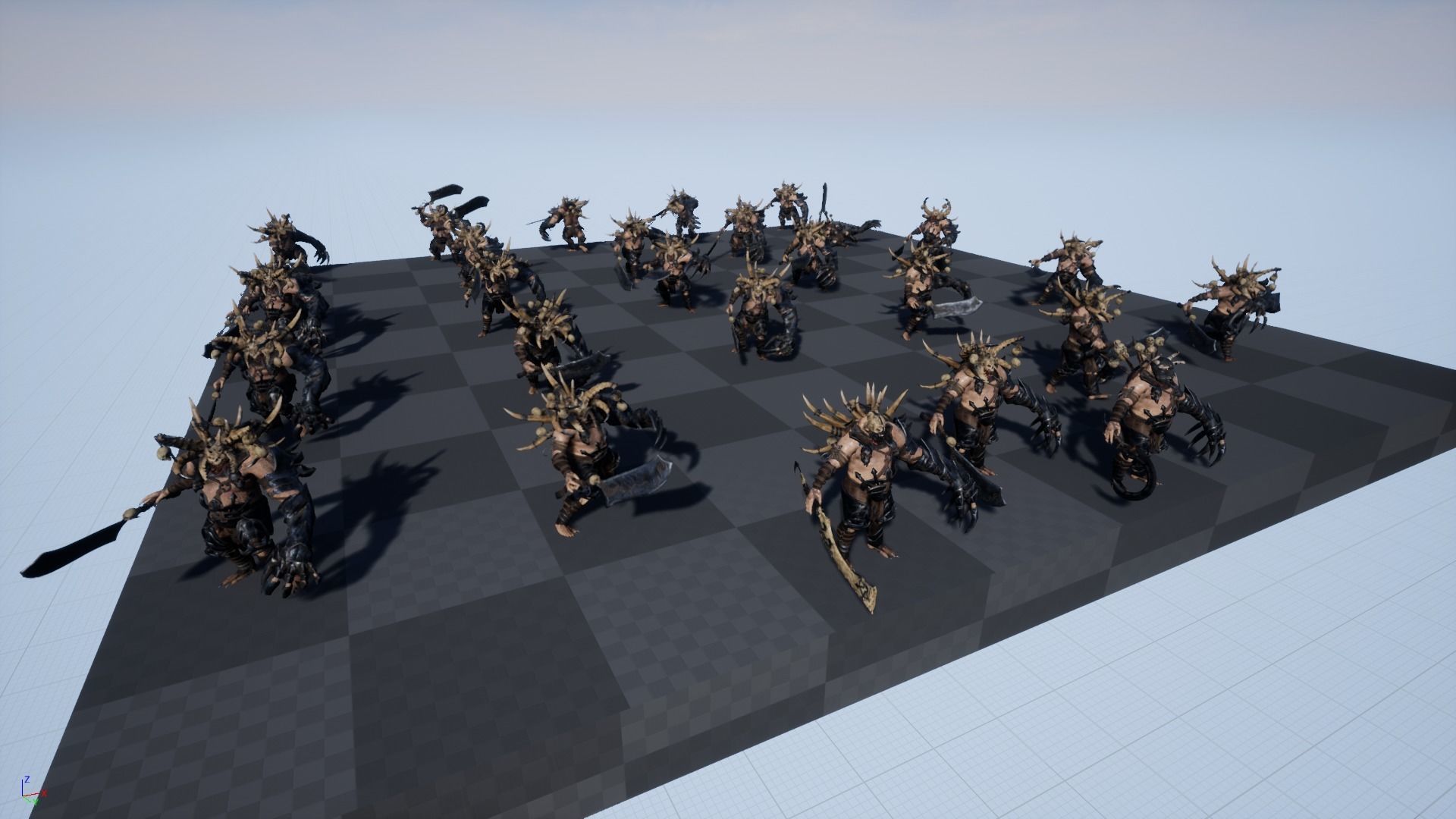 Butcher demon with horns Low-poly 3D model_28