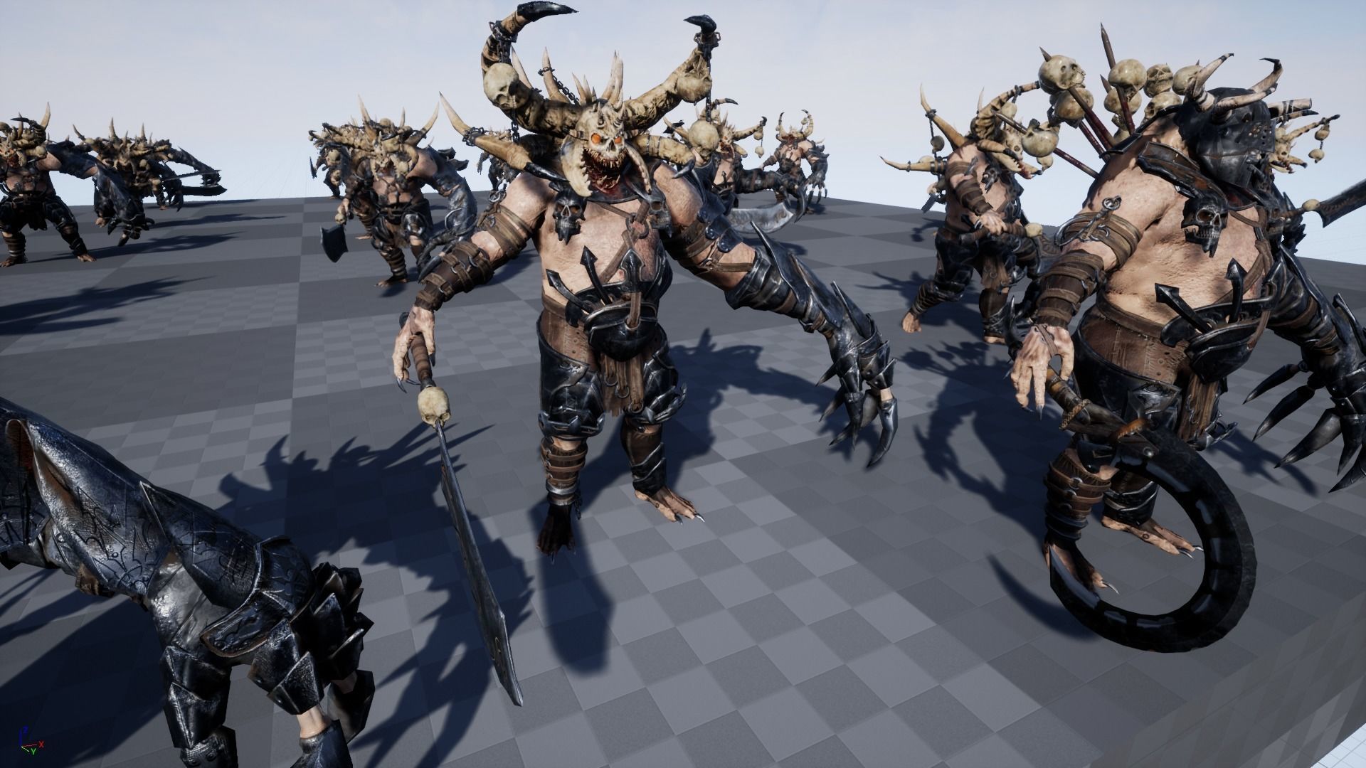 Butcher demon with horns Low-poly 3D model_30