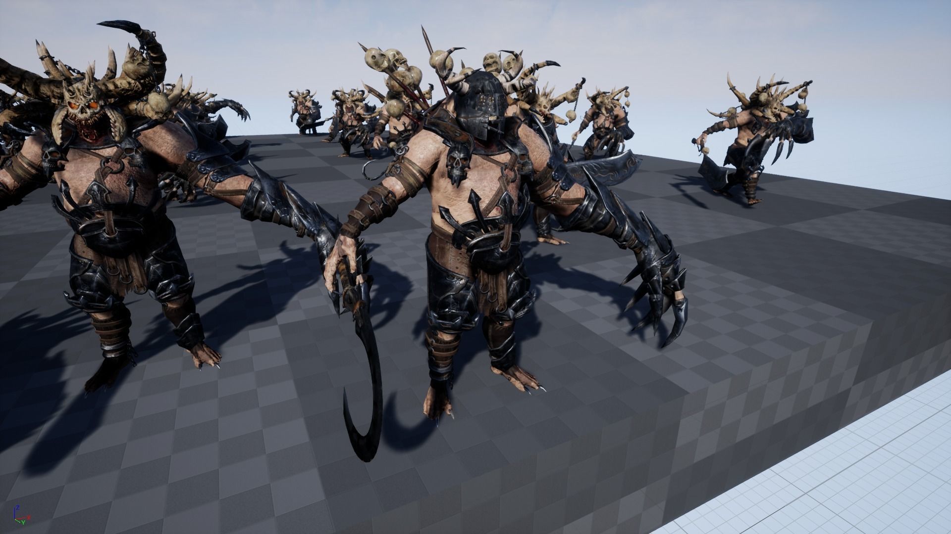 Butcher demon with horns Low-poly 3D model_29