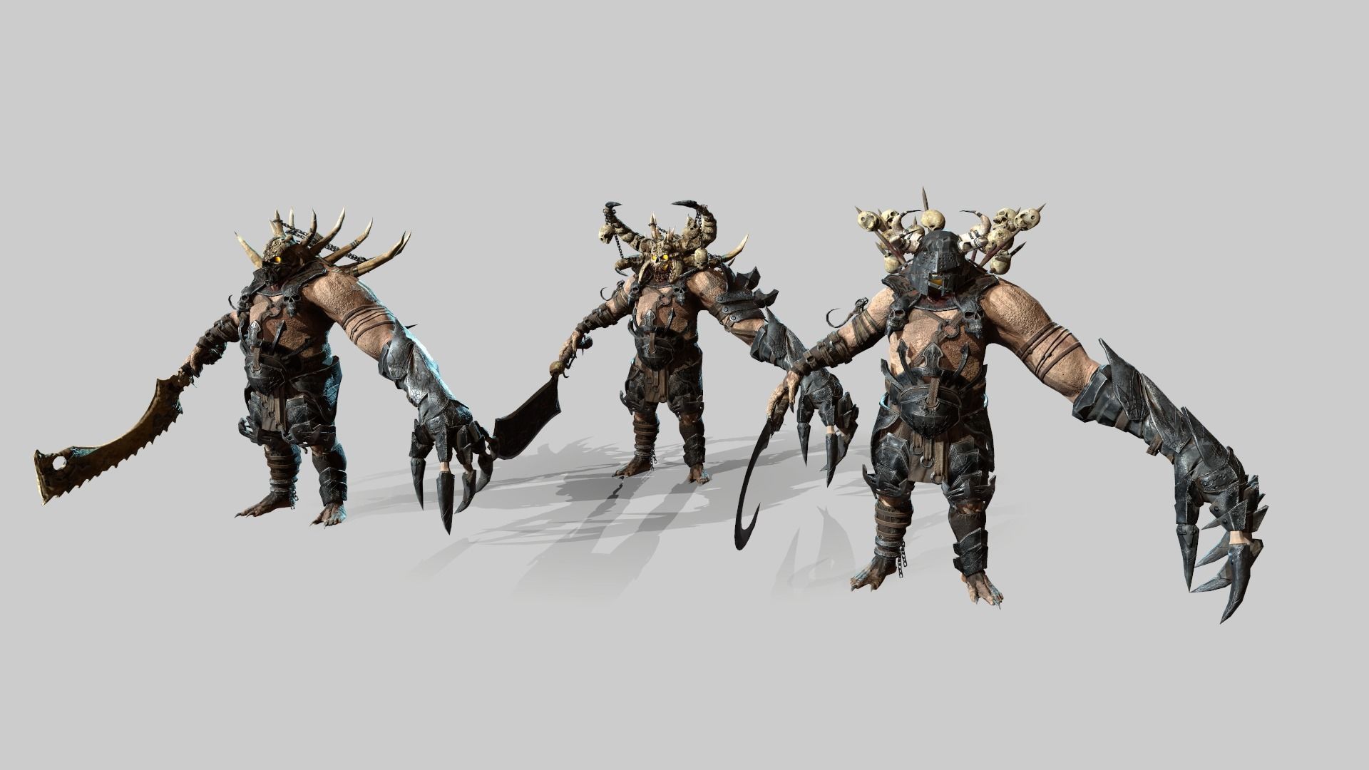 Butcher demon with horns Low-poly 3D model_14