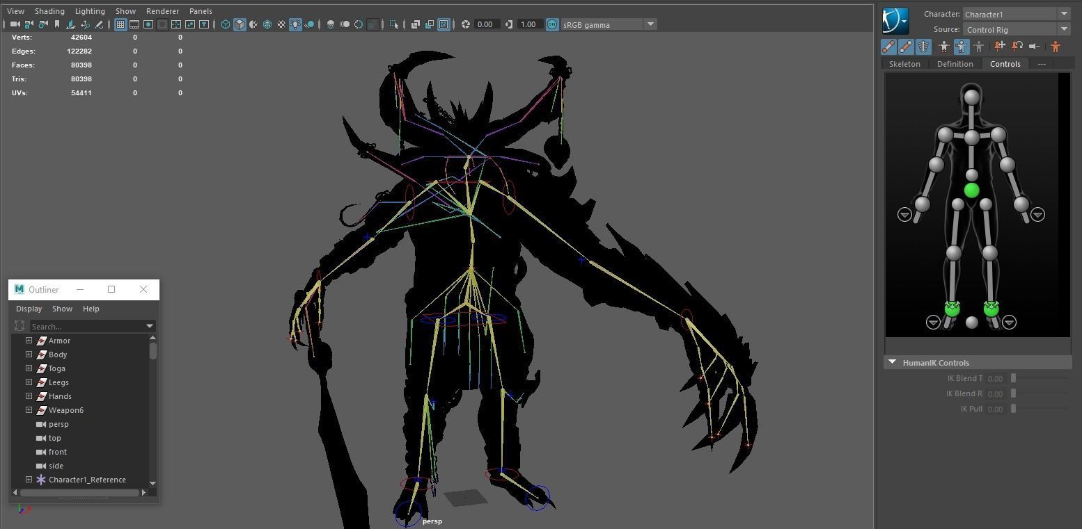 Butcher demon with horns Low-poly 3D model_31