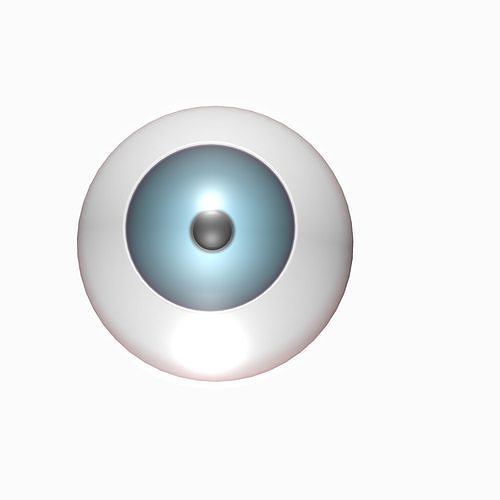 Eyeball two spheres Low-poly 3D model