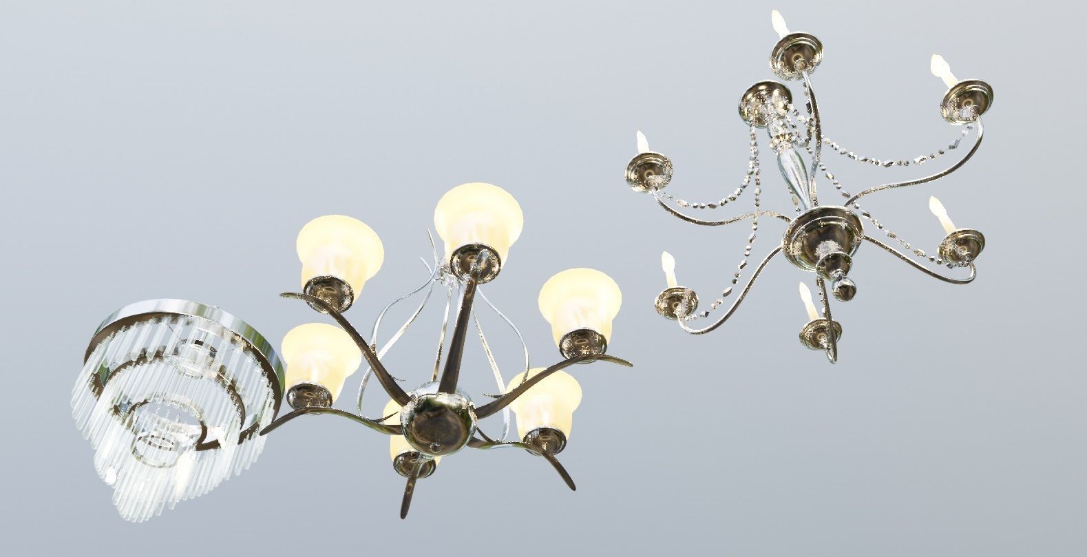 3 different chandelier   3D model_4