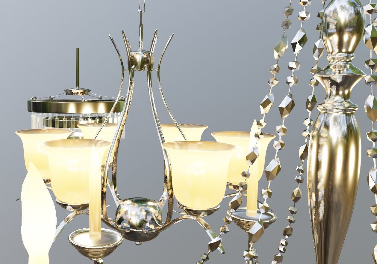 3 different chandelier   3D model_5