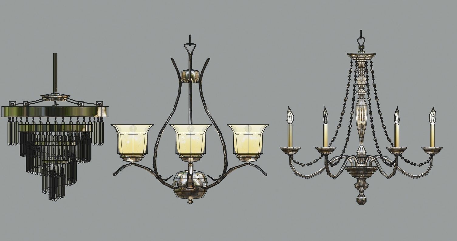 3 different chandelier   3D model_15