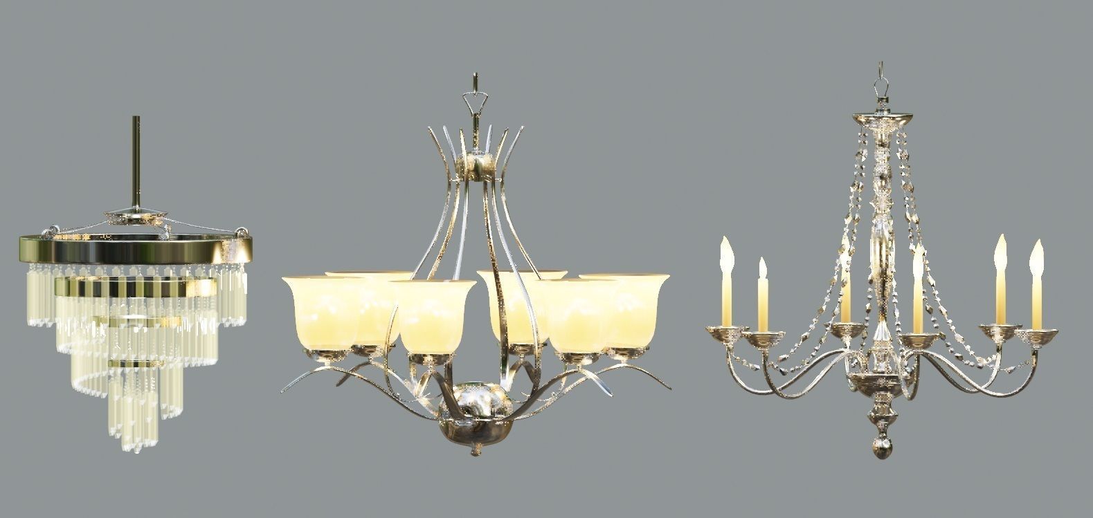 3 different chandelier   3D model_10