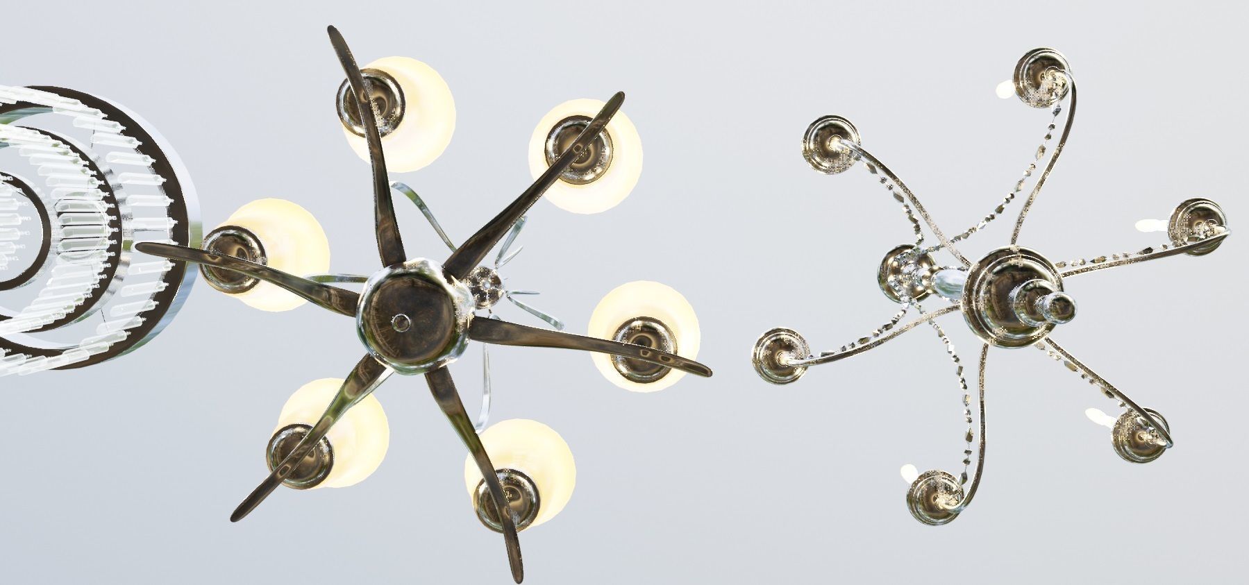 3 different chandelier   3D model_3