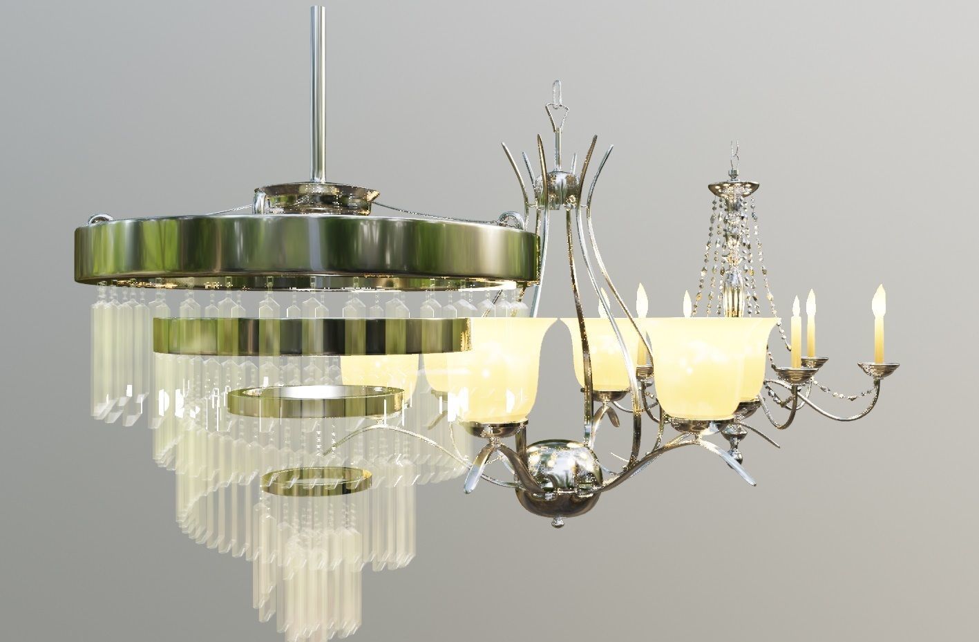 3 different chandelier   3D model_8