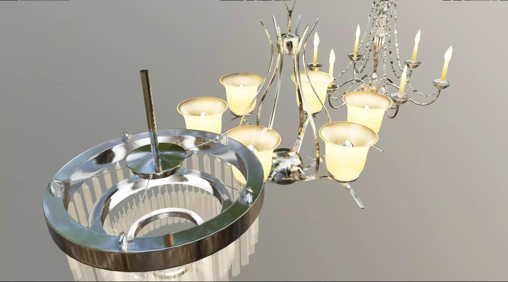 3 different chandelier   3D model_0