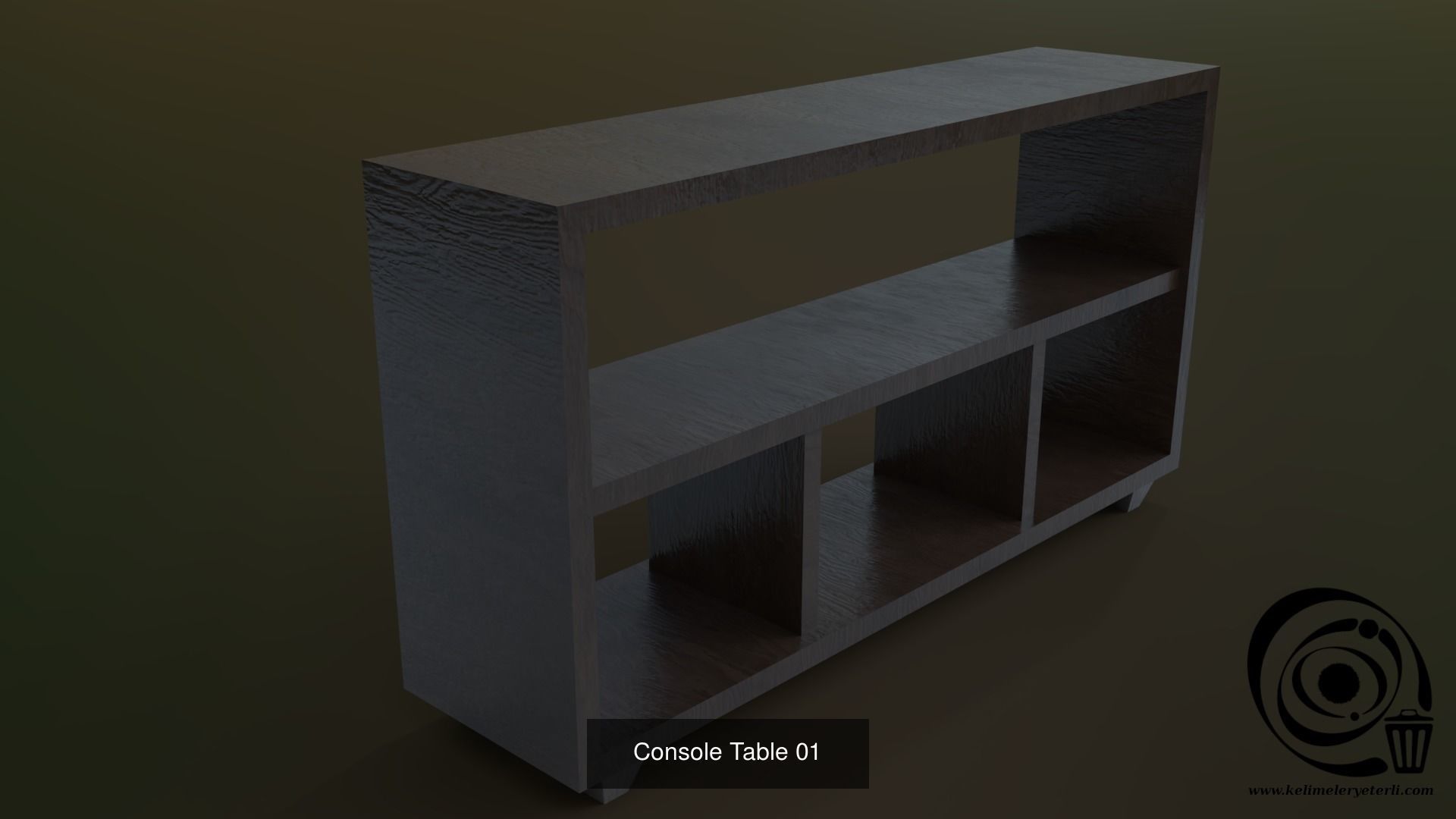 Console Table Set 03 3D Model Collection_4
