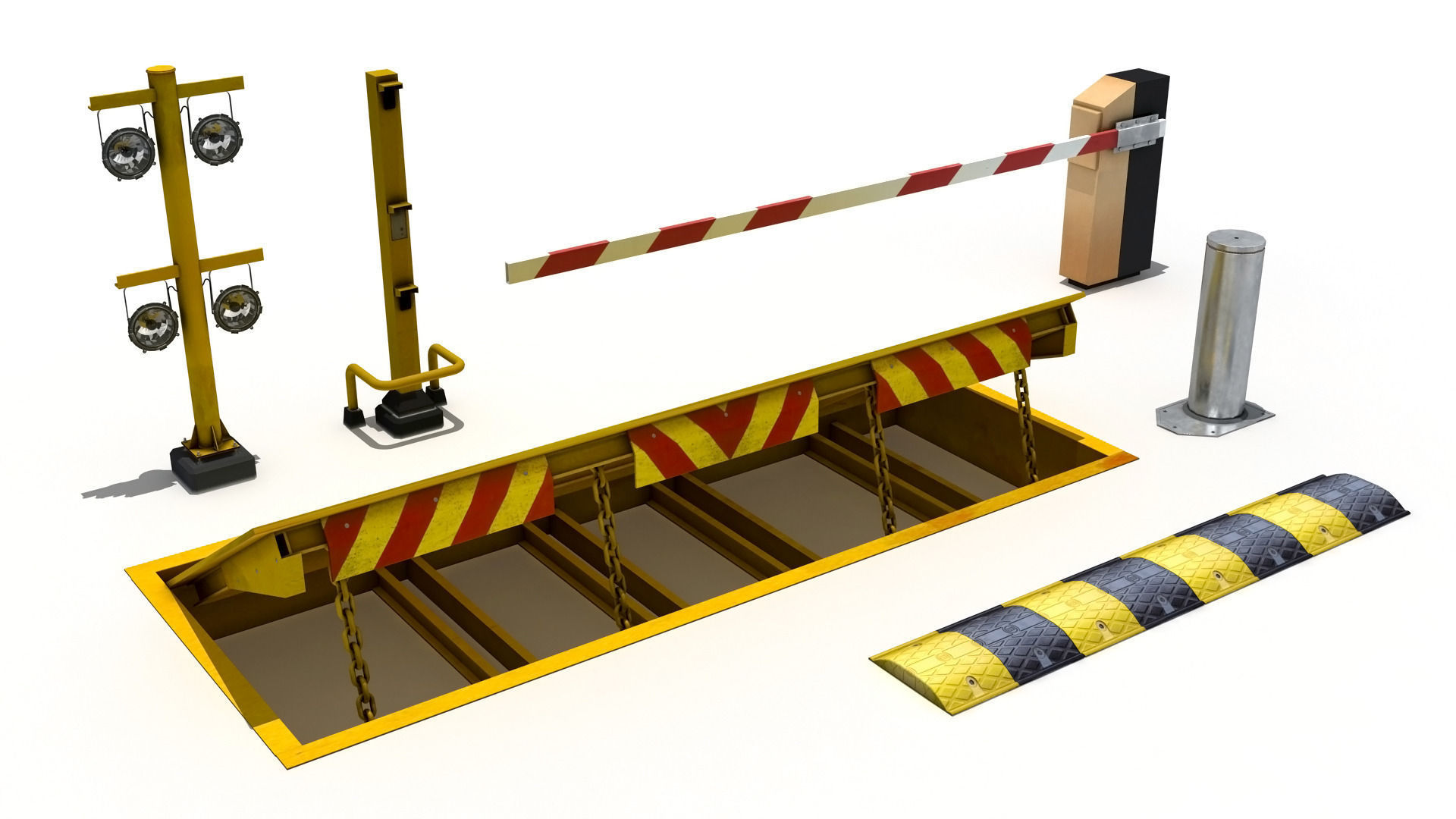 Road Security Pack 3D model_1