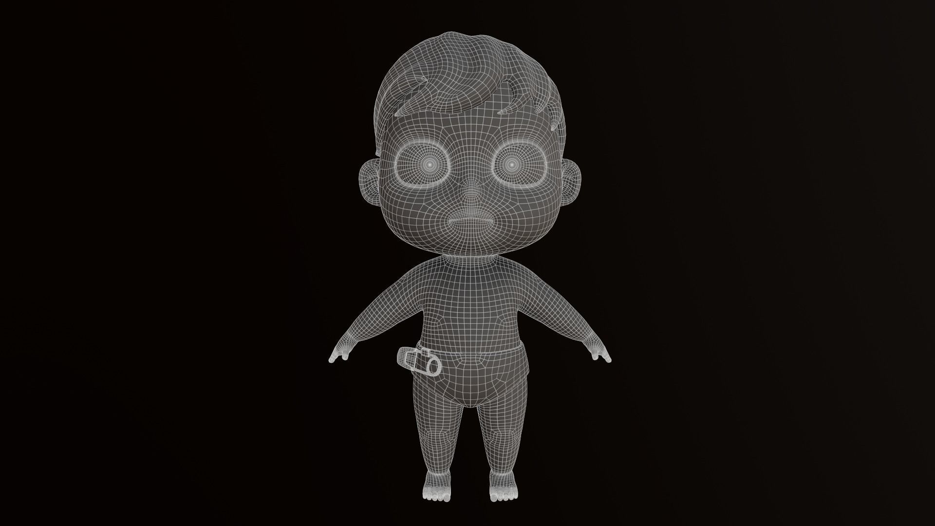  Cartoons - Character - Baby Boy - Rig - Animation - Dance 3D model_12