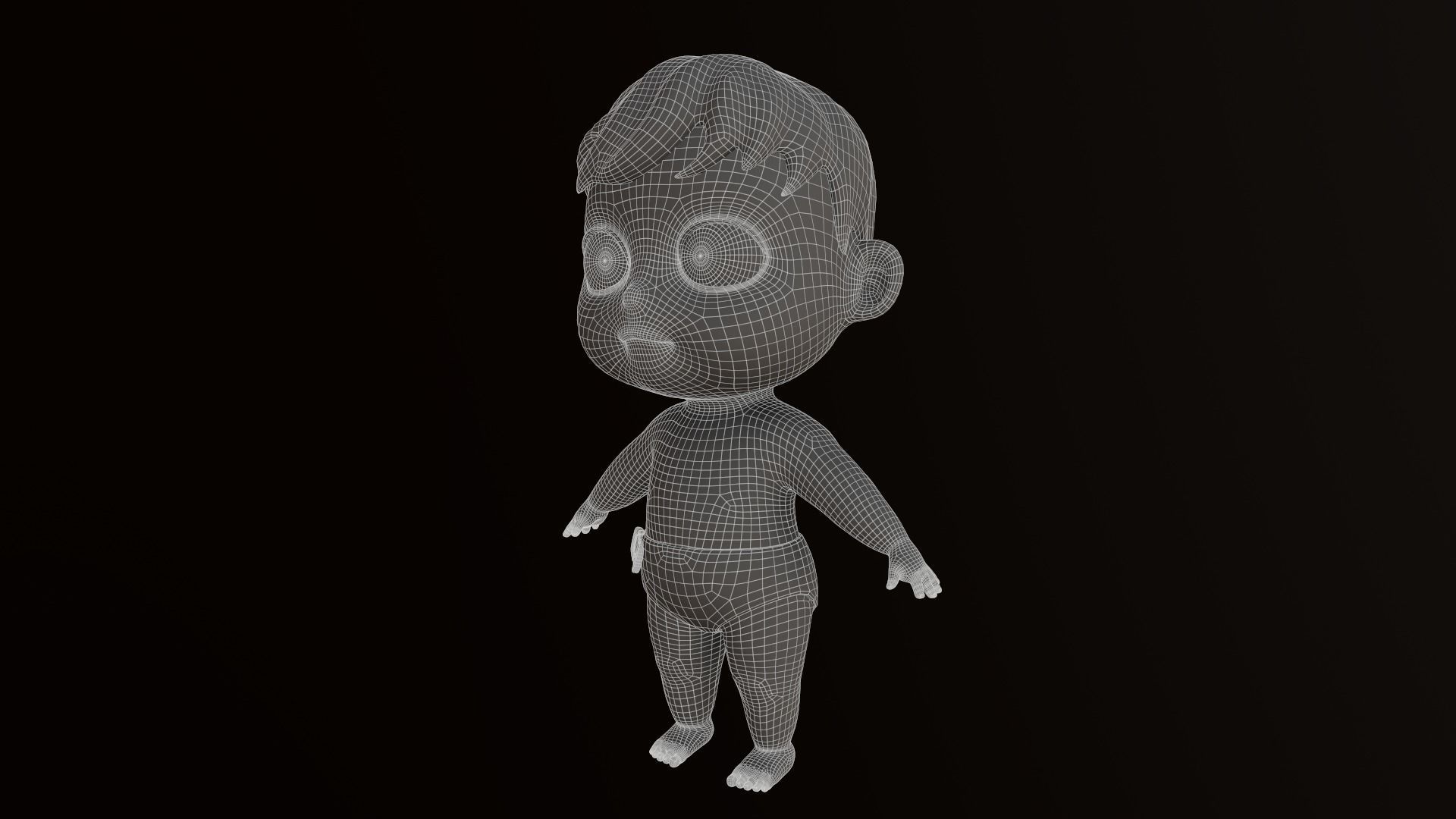  Cartoons - Character - Baby Boy - Rig - Animation - Dance 3D model_16