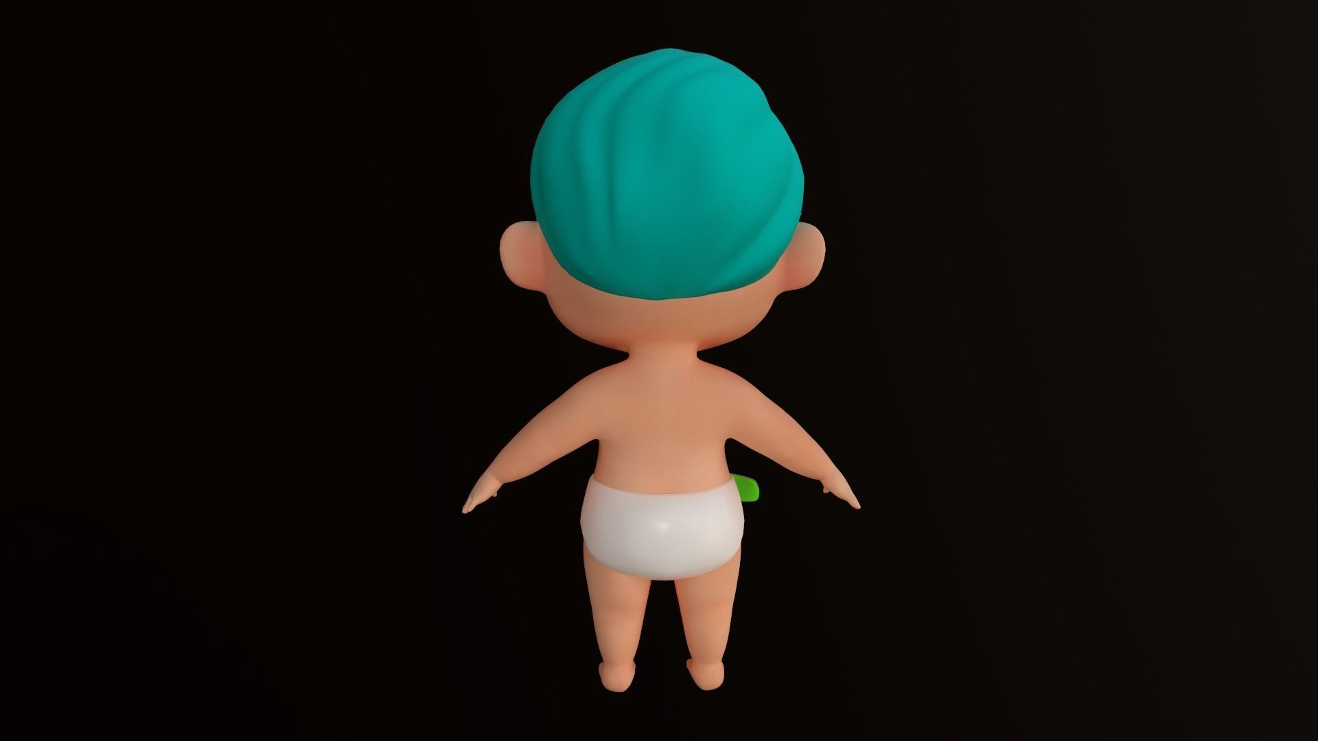  Cartoons - Character - Baby Boy - Rig - Animation - Dance 3D model_18
