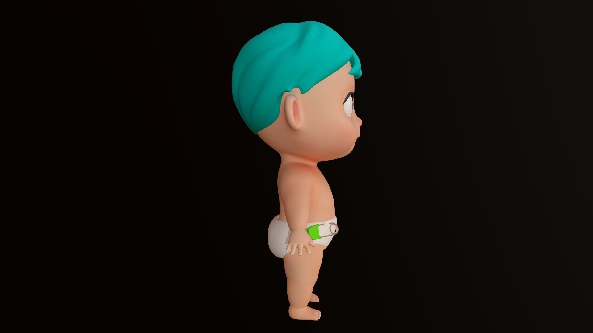  Cartoons - Character - Baby Boy - Rig - Animation - Dance 3D model_19