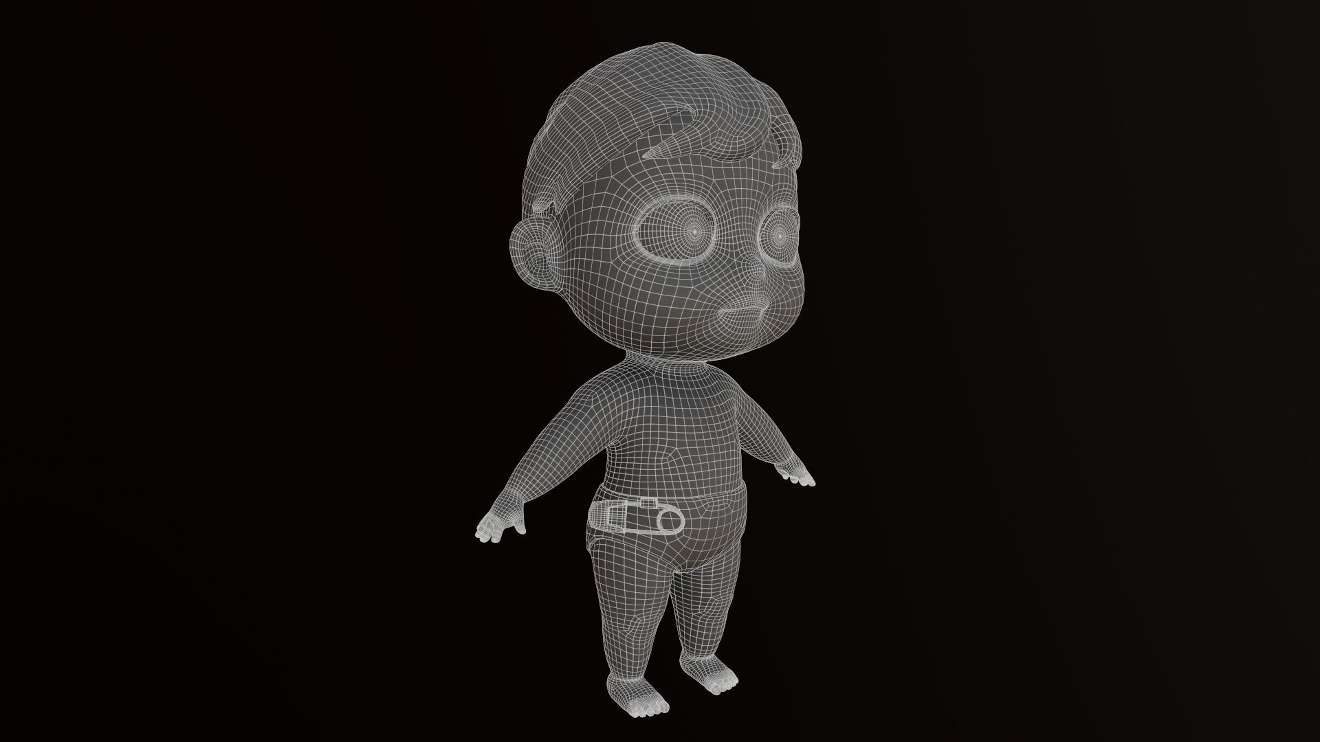  Cartoons - Character - Baby Boy - Rig - Animation - Dance 3D model_15
