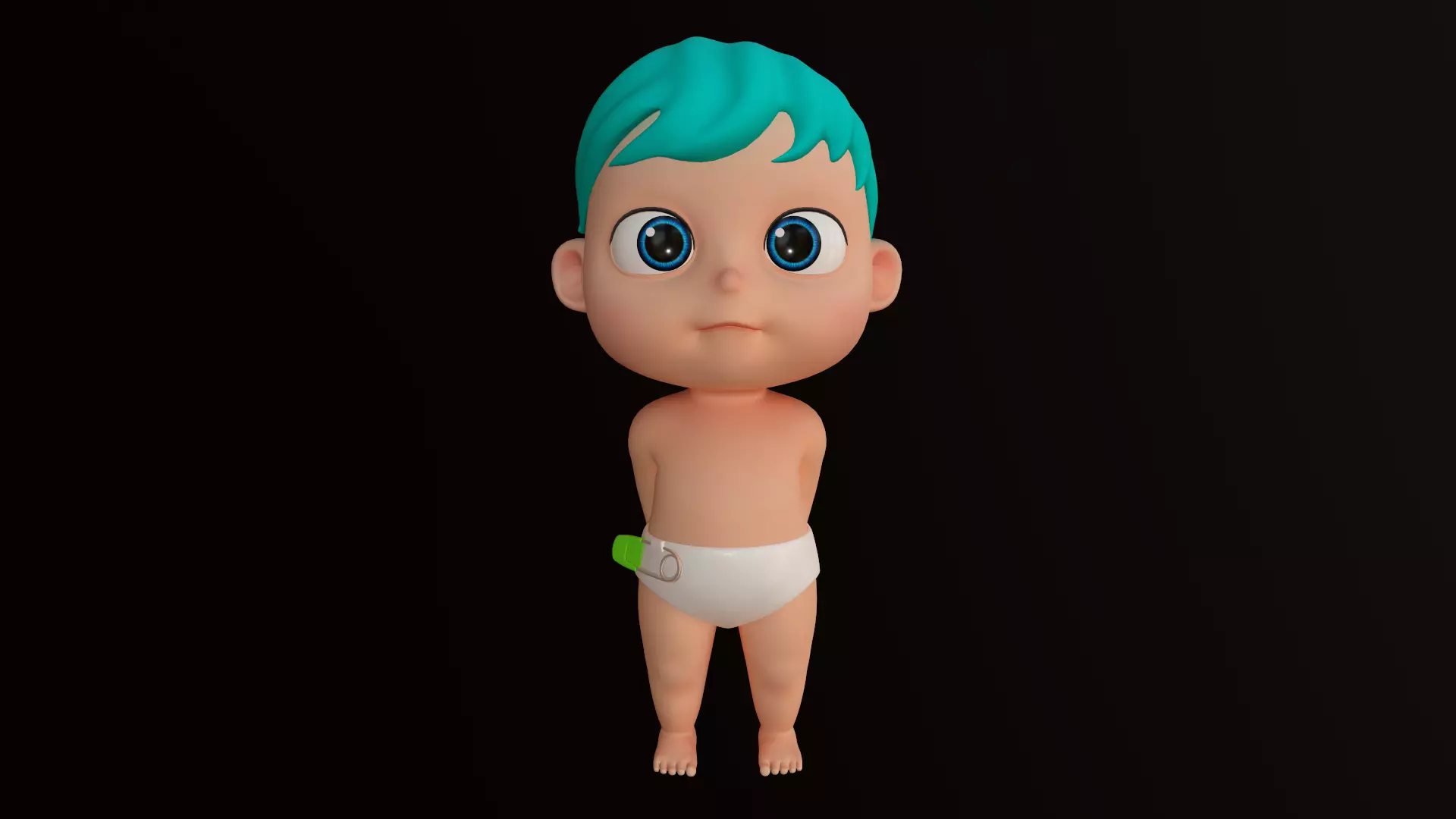  Cartoons - Character - Baby Boy - Rig - Animation - Dance 3D model_0