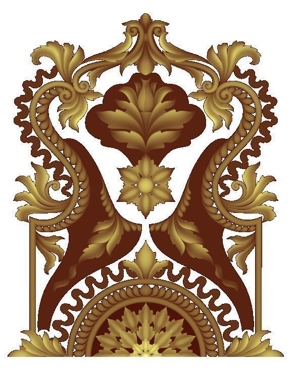 carving ornament 3D print model_3