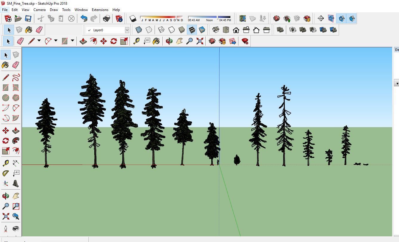 Pine Tree Pack 01 Low-poly 3D model_17