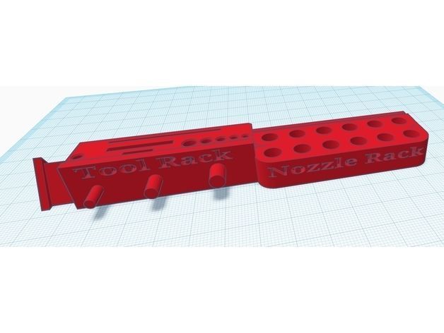 Easy fit Creality tool holder with nozzle rack Free 3D print model_5