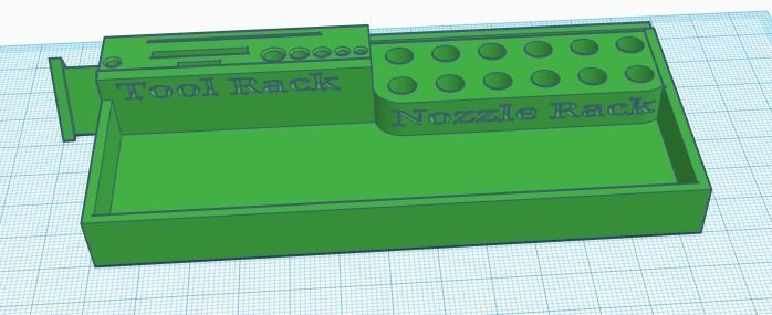 Easy fit Creality tool holder with nozzle rack Free 3D print model_7