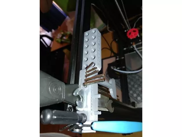 Easy fit Creality tool holder with nozzle rack Free 3D print model_0