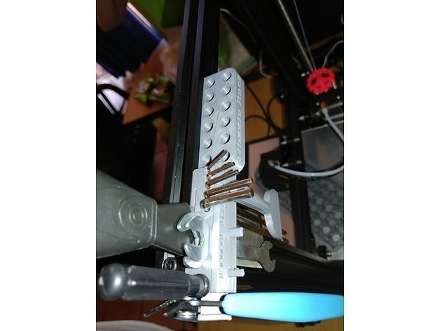 Easy fit Creality tool holder with nozzle rack Free 3D print model
