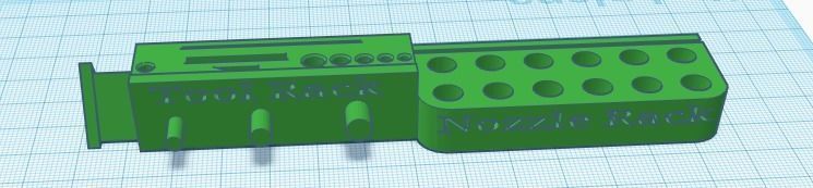 Easy fit Creality tool holder with nozzle rack Free 3D print model_9