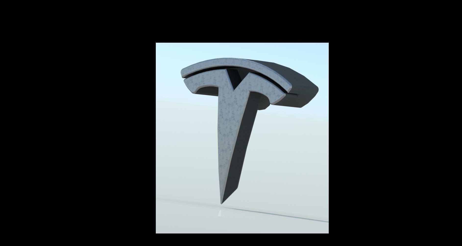 Tesla Logo 3D model_2