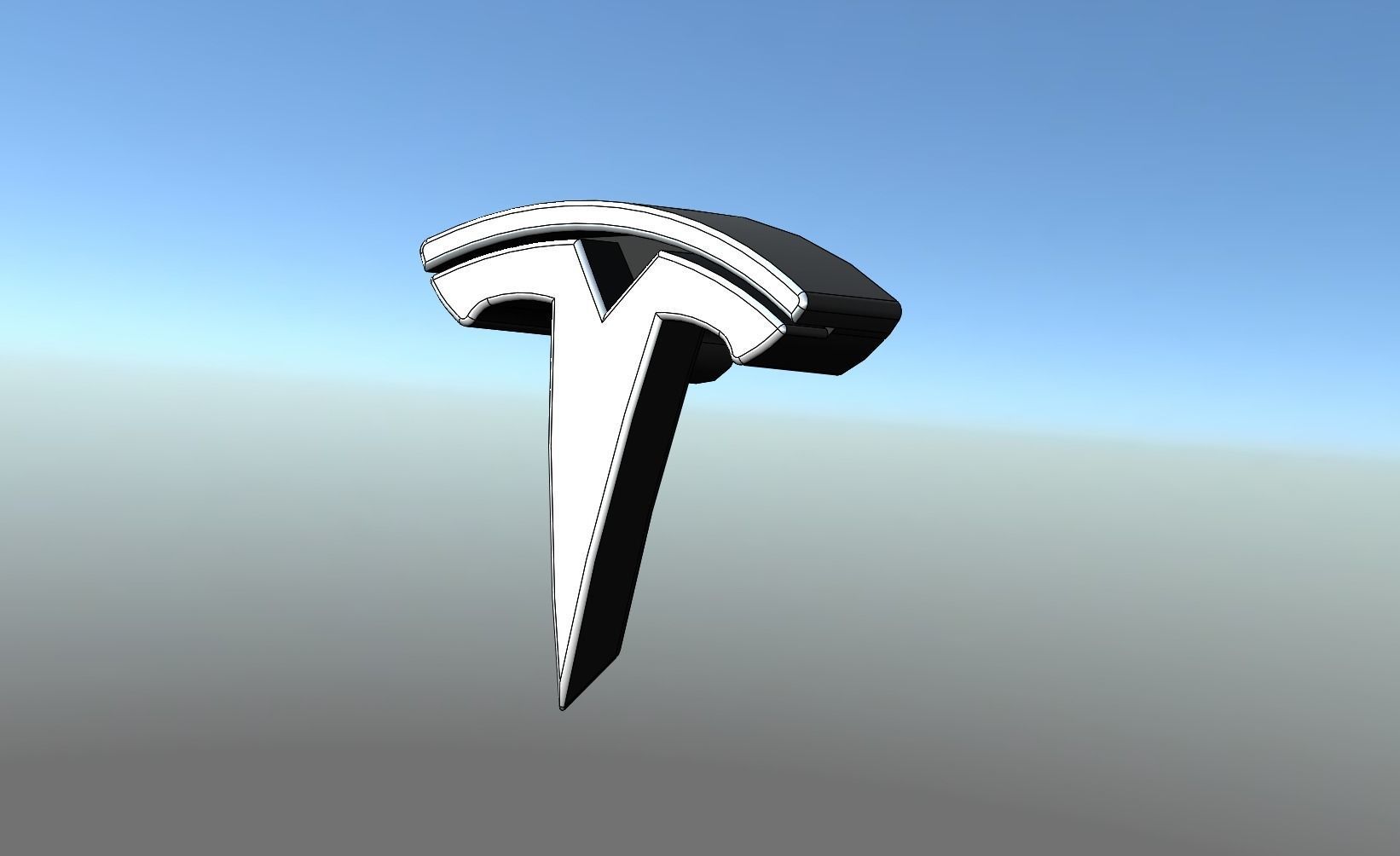 Tesla Logo 3D model_1