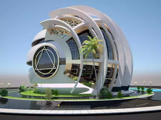 Creative Sphere Building 3D model